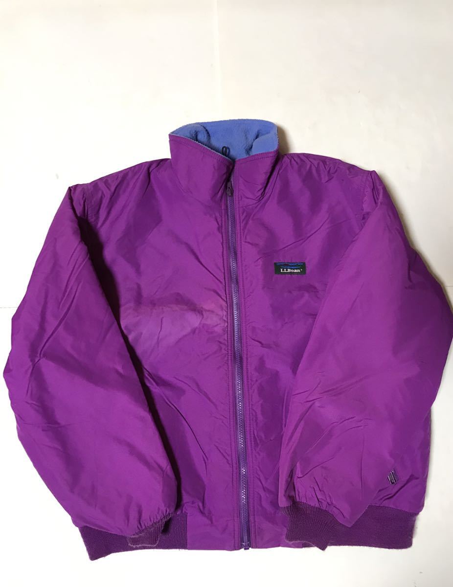 好配色★L.L.Bean エルエルビーン ウォームアップジャケット ナイロンジャケット USA製 80s 90s WOMENS インナー フリース カタディン