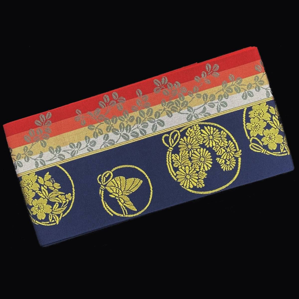 【送料無料】 新品　未使用品　博多織　半幅帯　さくら　森博多織　正絹　日本製　和装　小袋帯　半巾帯　ho-ha-121 さくら 半幅帯 博多織 新品未使用公式WEB 博多帯 さくら公式ショップ限定