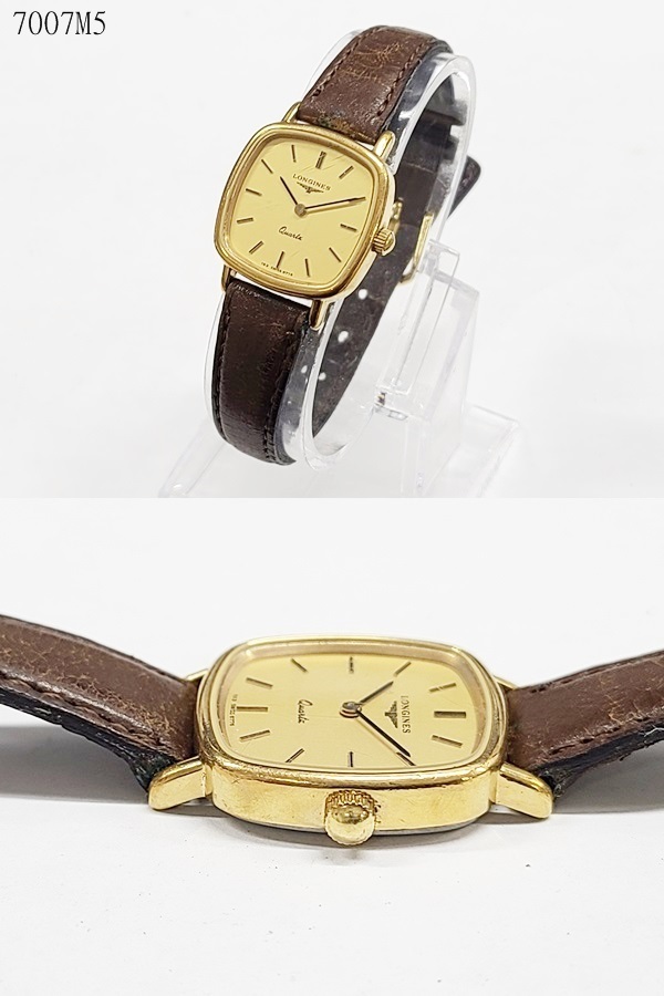 ☆LONGINES ロンジン Quartz クォーツ 2針 L153.2 ゴールド 革ベルト