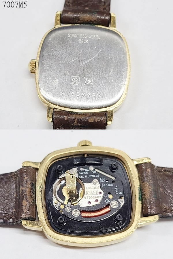 ☆LONGINES ロンジン Quartz クォーツ 2針 L153.2 ゴールド 革ベルト