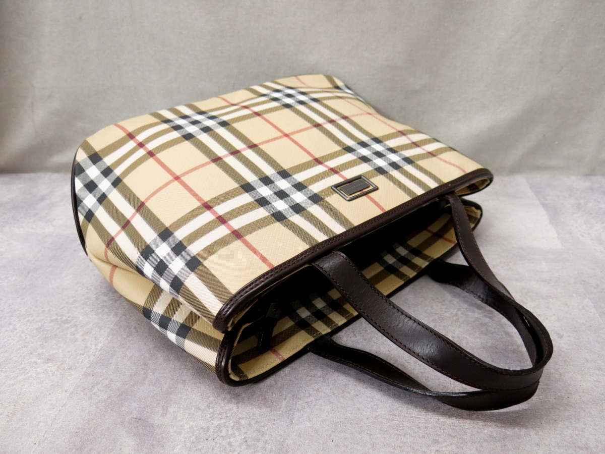 ○超美品○BURBERRY バーバリー○ノバチェック○PVC カーフ レザー 本  