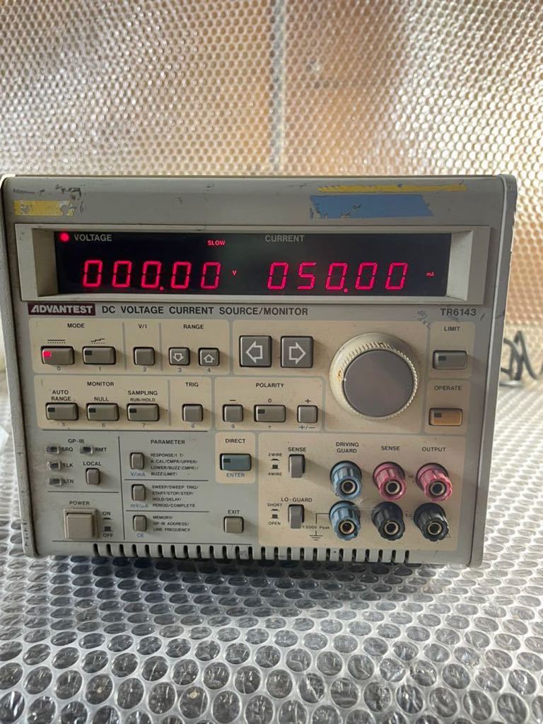 TR6143 電流源/モニタ発生器 ADVANTEST アドバンテスト通電確認済 TR6143 直流 発生機 計測器　デジタルマルチメーター　ジャンク品　中古