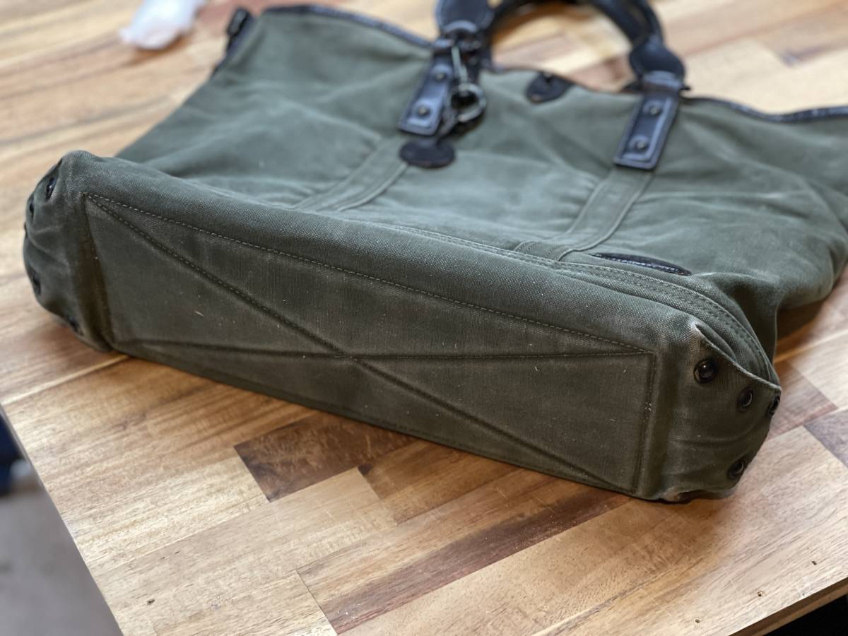 カーキ色】ポータークラシック 2WAY トートバッグ COTTON CANVAS