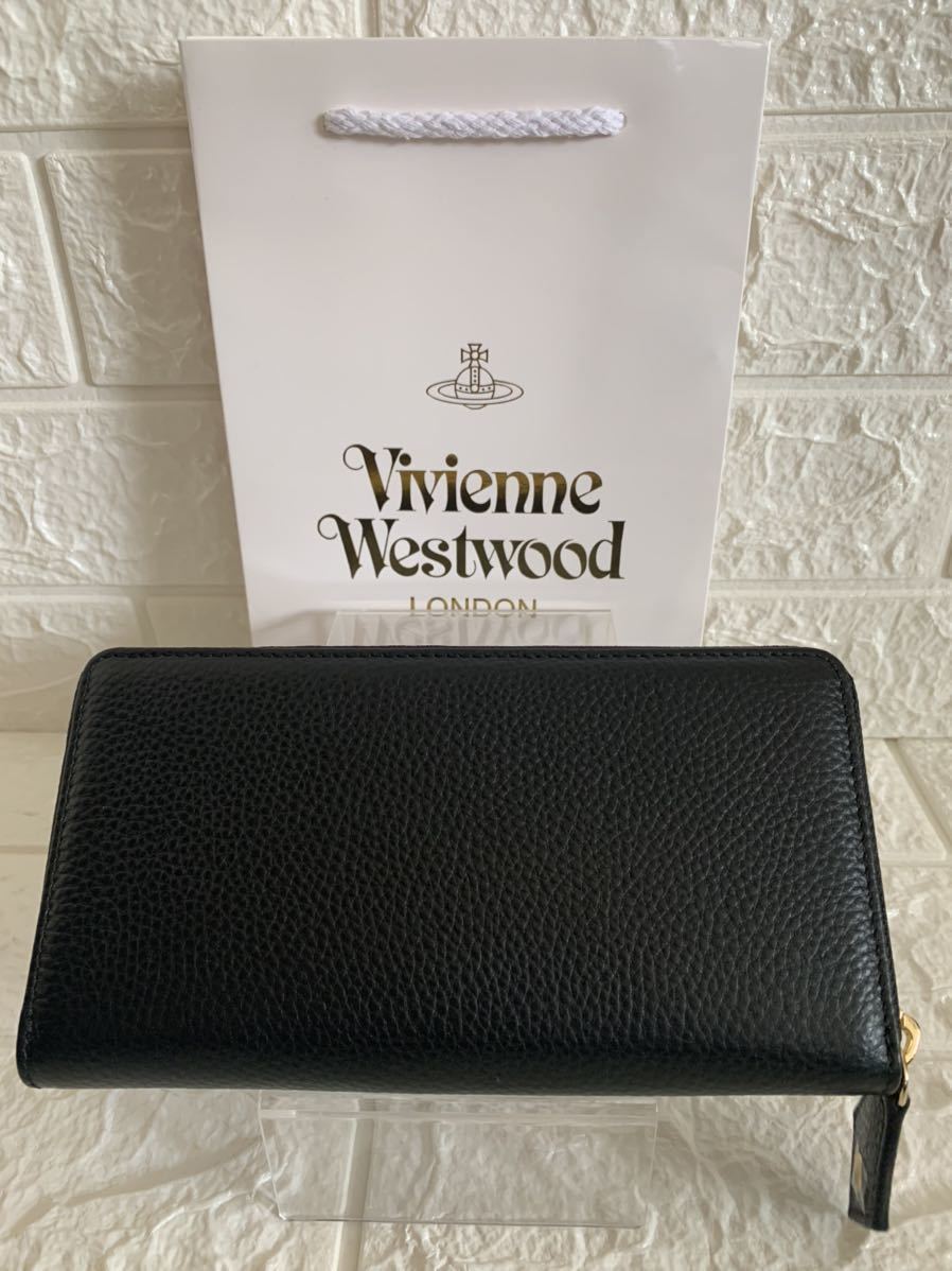 ヴィヴィアンウエストウッド☆新品未使用 長財布 ブラック 型押し  