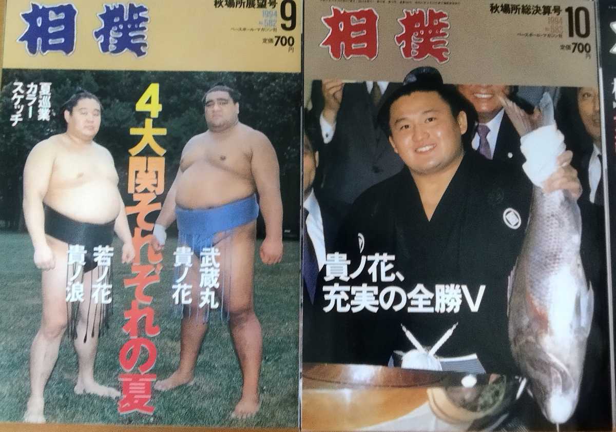 良品 雑誌 相撲 12冊 1994年 平成6年 発行 ベースボールマガジン社