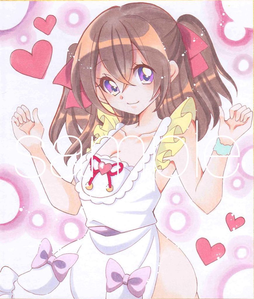 はがきサイズデリシャスパーティプリキュア 和実ゆい コメコメ ハガキサイズ ファンアート 手描きイラスト 葉書 21年最新入荷 コメコメ