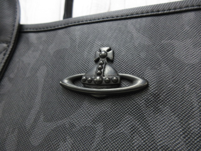 A4可 大人気 Vivienne Westwood レザー トートバッグ 黒