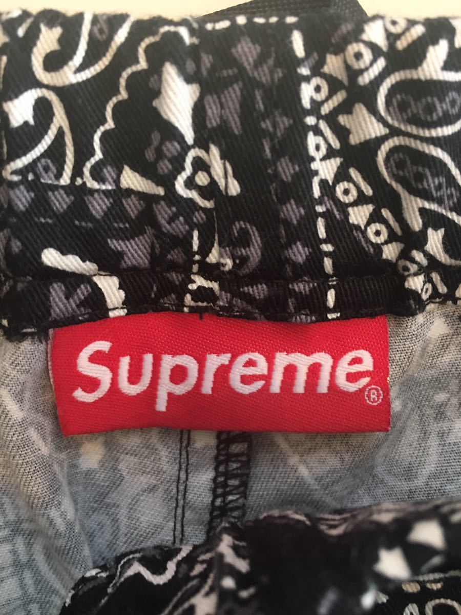 15SS Supreme Bandana Belted Short Black L シュプリーム バンダナ