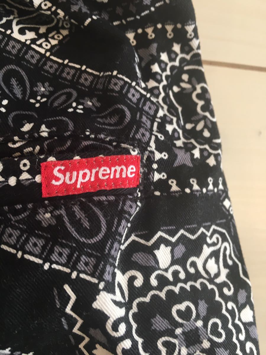 15SS Supreme Bandana Belted Short Black L シュプリーム バンダナ