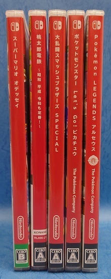 中古】SWITCH ソフト 5本セット（ポケモン 『アルセウス・ピカチュウ