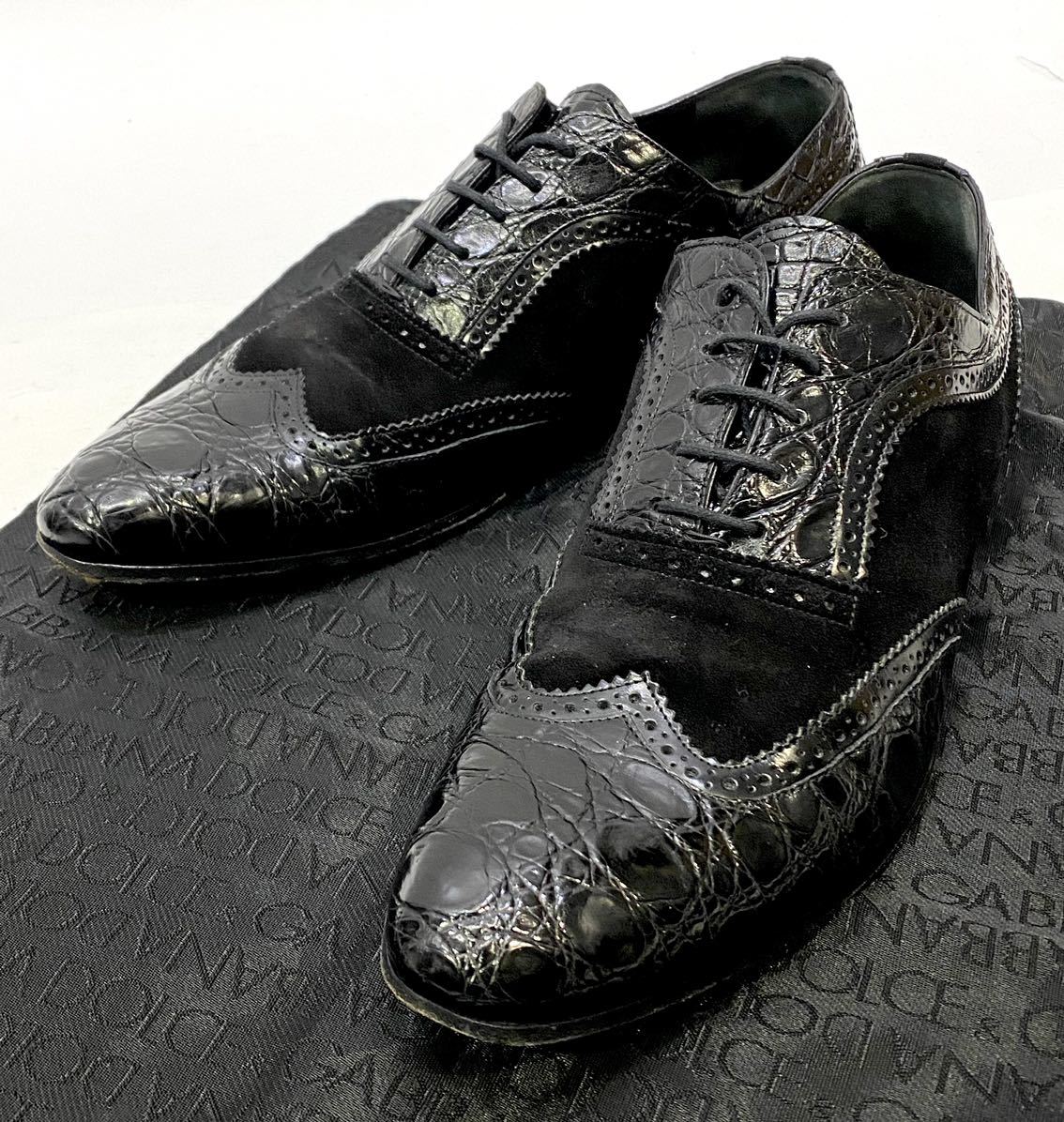 DOLCE & GABBANA ドルチェアンドガッバーナ 優しい ウイングチップ 