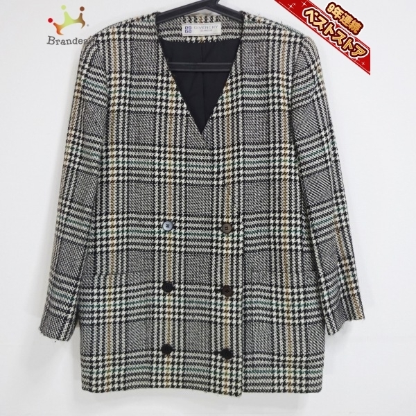 1円スタート】ジバンシー GIVENCHY GLAMOUR サイズ13 L アイボリー×黒 