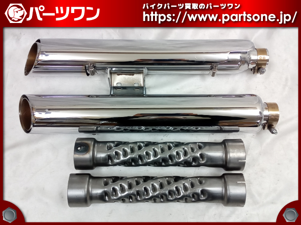 ●中古品●18-20 ハーレー ソフテイル用 バンス＆ハインズ ツインスラッシュ スリップオンマフラー●[L]梱包●bs1515