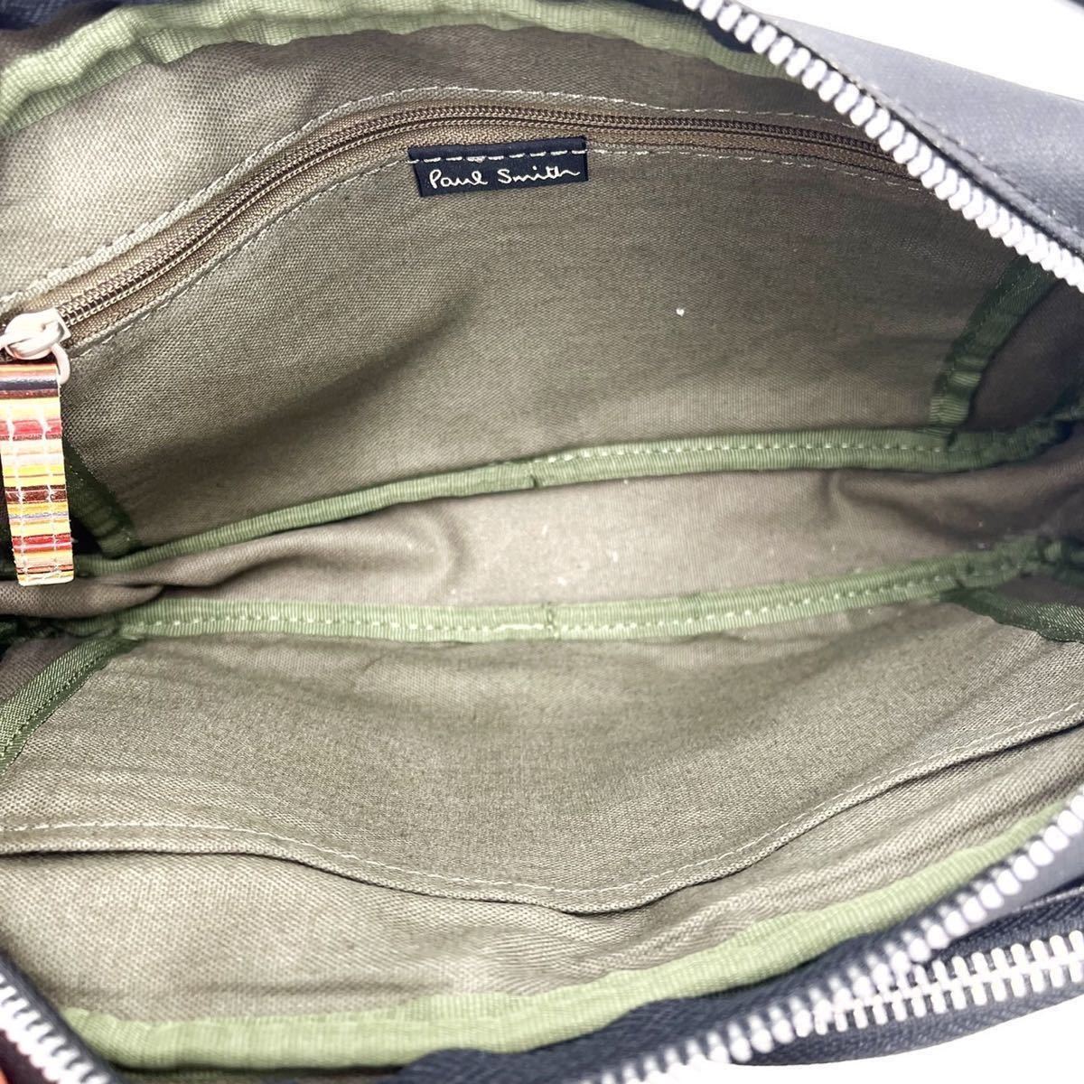 稀品 極美品》Paul Smith ポールスミス パンチングレザー ボディバッグ 