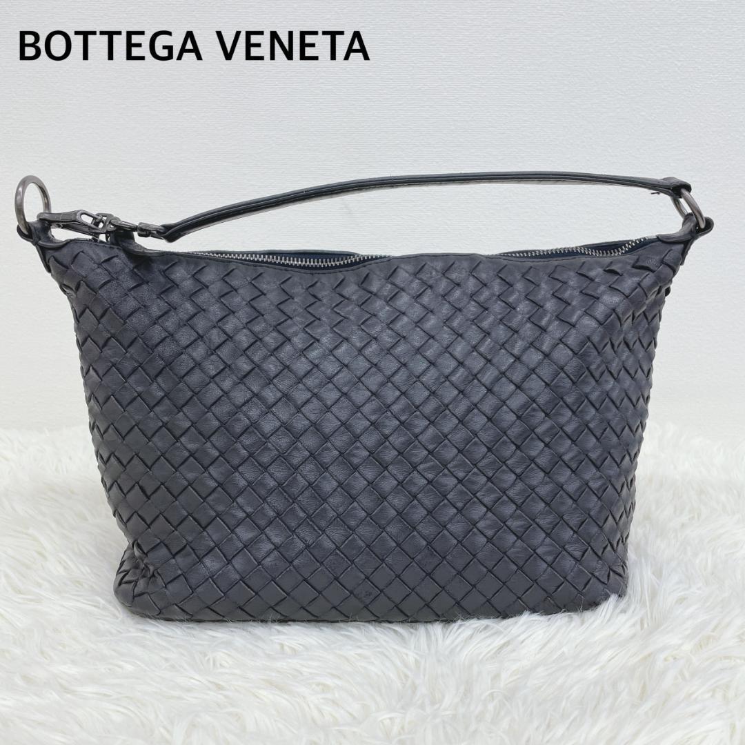 SALE，本物保証 BOTTEGA VENETA ボッテガ ヴェネタ ショルダーバッグ イントレチャート レザー ブラック 黒(かばん、バッグ)｜売買されたオークション情報、yahooの商品情報をアーカイブ公開 - オークファン 女性用