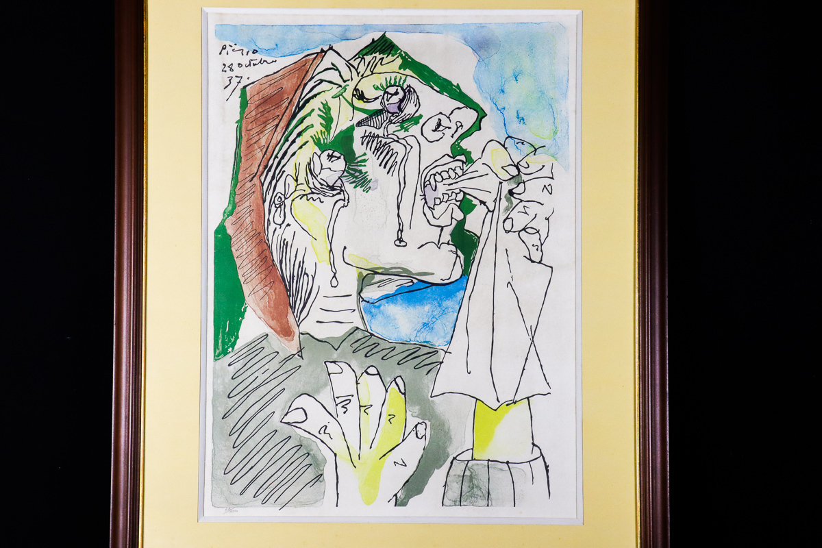 宙】真作保証 パブロピカソ Pablo Picasso「人間」リトグラフ 66/300