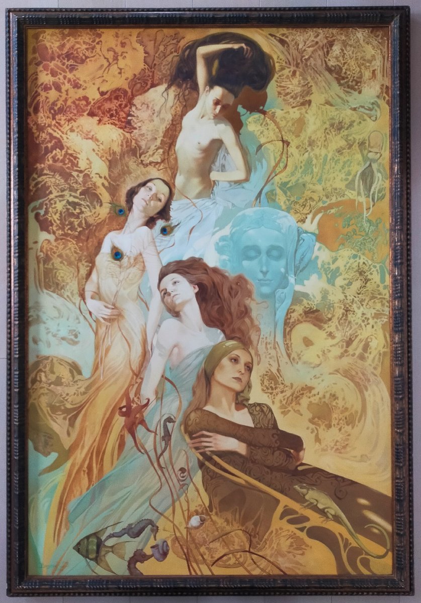 真作【宇美】スヴェトラーナ・ヴァリュエヴァ ロシア画家 油彩50号 艶 