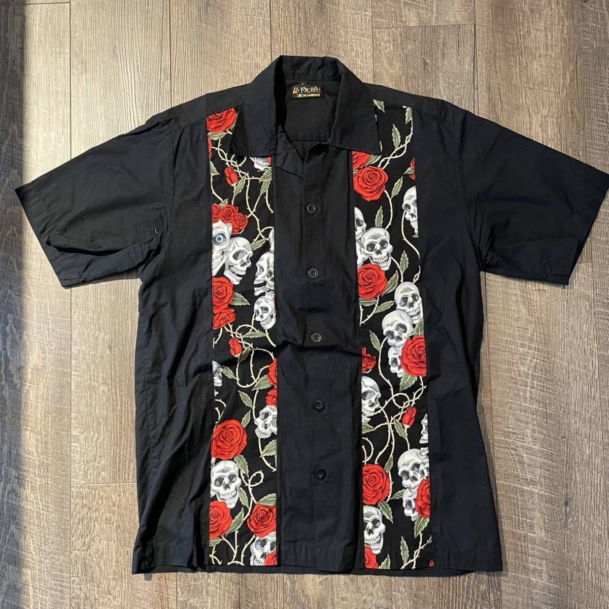 XL 90s ラロッカ × BC ETHIC ロカビリー アート アロハ シャツの通販