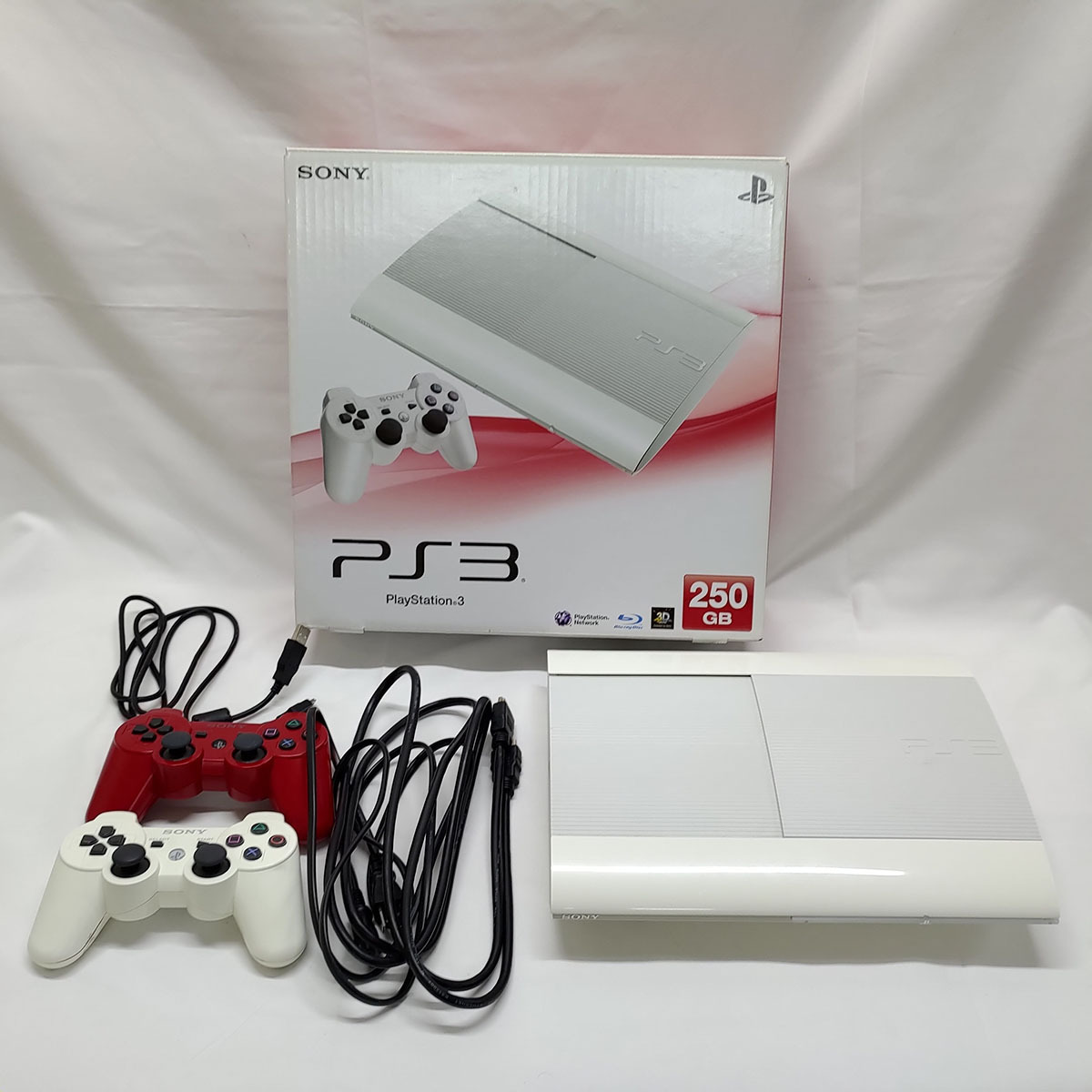 PlayStation 3 250GB Classic White CECH-4000B LW Tested 箱無 PS3 