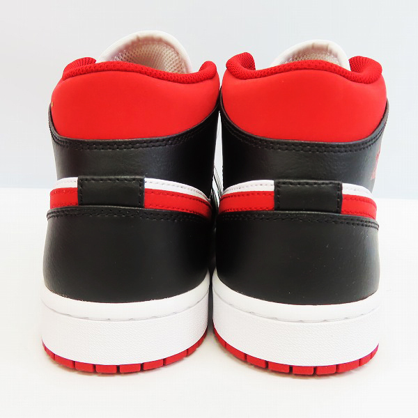【未使用】NIKE/ナイキ AIR JORDAN 1 MID エアジョーダン1 ホワイト/ジムレッド/ブラック 554724-122/28.0 /080 0 MID JORDAN J Sky MID-ホワイト）