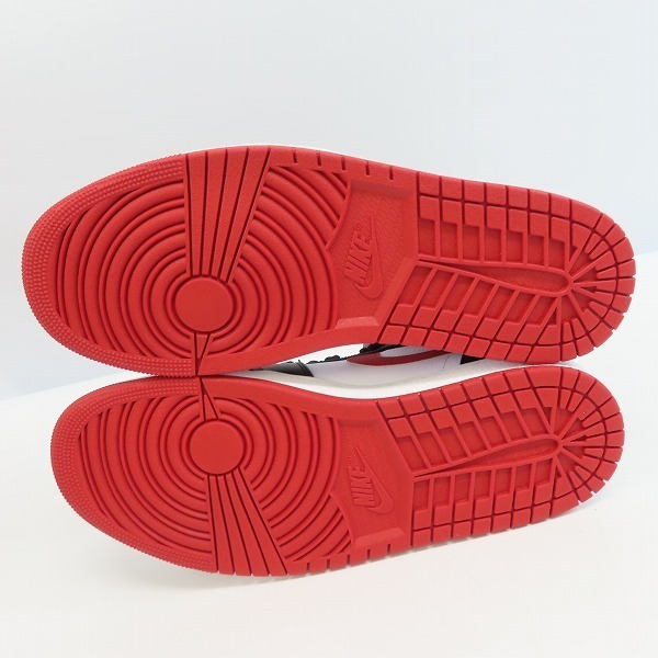 【未使用】NIKE/ナイキ AIR JORDAN 1 MID エアジョーダン1 ホワイト/ジムレッド/ブラック 554724-122/28.0 /080 0 MID JORDAN J Sky MID-ホワイト）