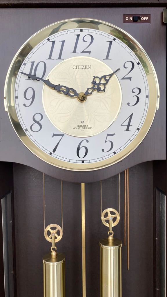 CITIZEN シチズン ハルマッタン 日本製 掛け時計 振り子時計 棒リン