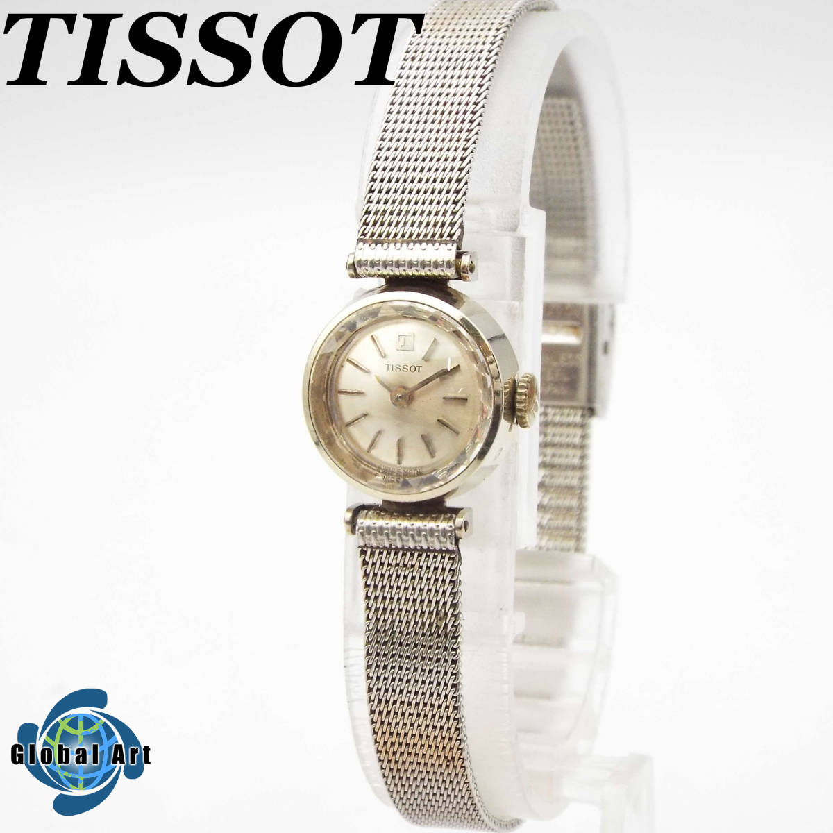 ム258【金無垢 18KWG 総重量約19.7g(ベルト含) 】TISSOT ティソ/手巻き  