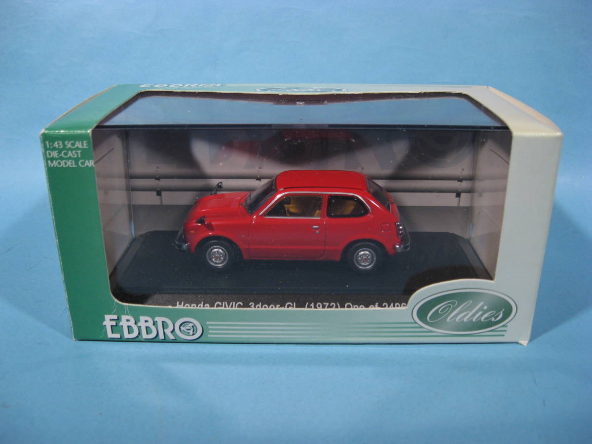  エブロ オールディズ 1/43 ホンダ シビック GL 1972 EBBRO Oldies 1/43 Honda CIVIC 3door GL 1972(乗用車)｜売買されたオークション情報、yahooの商品情報をアーカイブ公開 - オークファン 乗用車