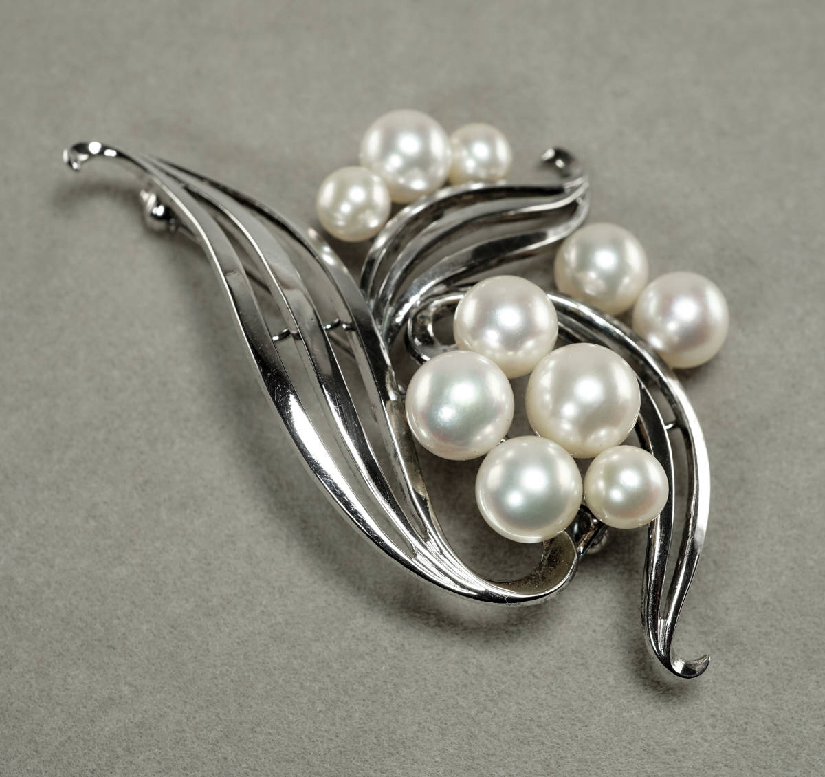 △MIKIMOTO ミキモト 天然アコヤパール 7.4mm sv 10.7g ブローチ 宝石 