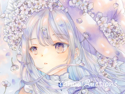 手描きイラスト　オリジナル　◇春を閉じ込めて◇　B５サイズ　ラフ画付き