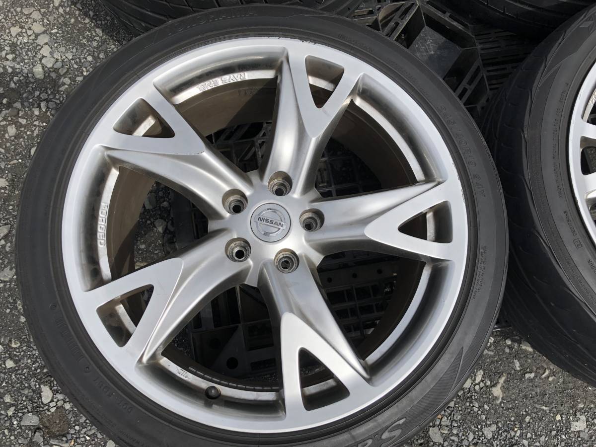 鍛造！ レイズ製！ 日産 フェアレディZ Z34 純正ホイールセット 19 