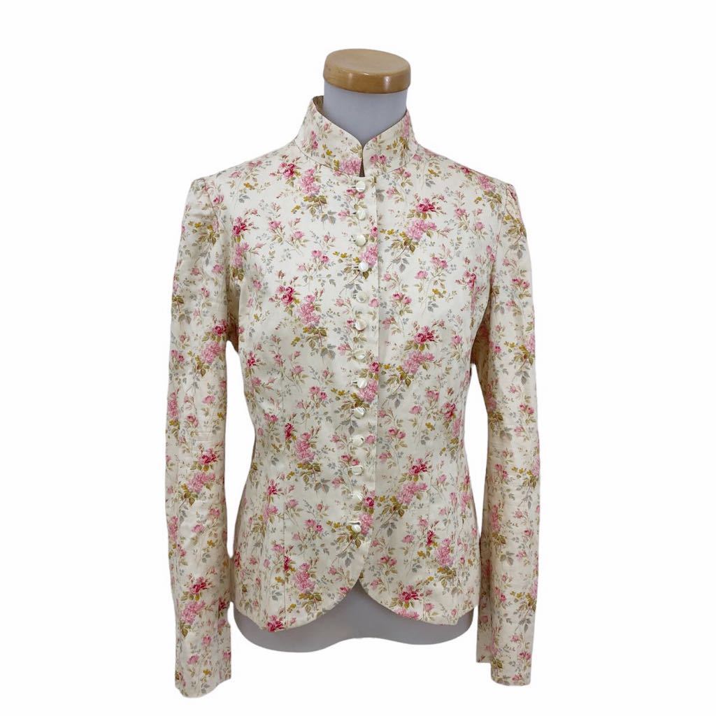 Nm020 RALPH LAUREN ラルフローレン 花柄 ジャケット マオカラー 上着 