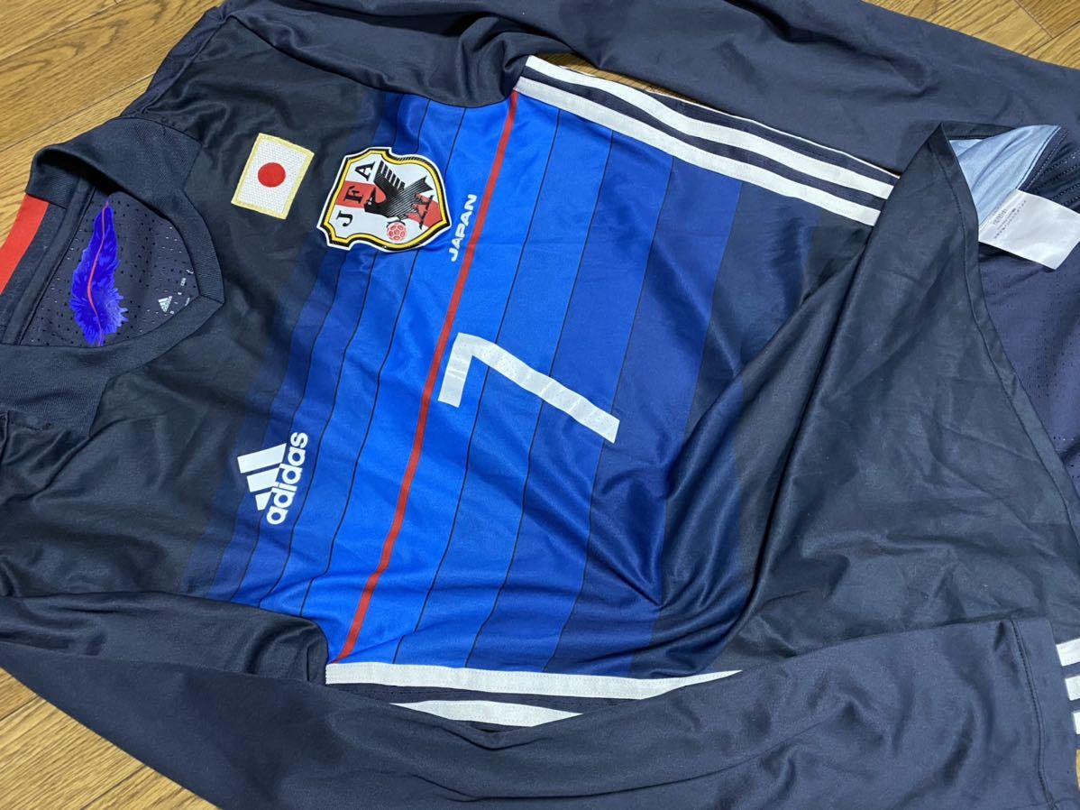 日本代表2016年柏木陽介　サッカーユニフォーム　長袖　adidas 2016 日本代表 柏木陽介選手ホームユニフォーム ADIDAS社製 アディダス