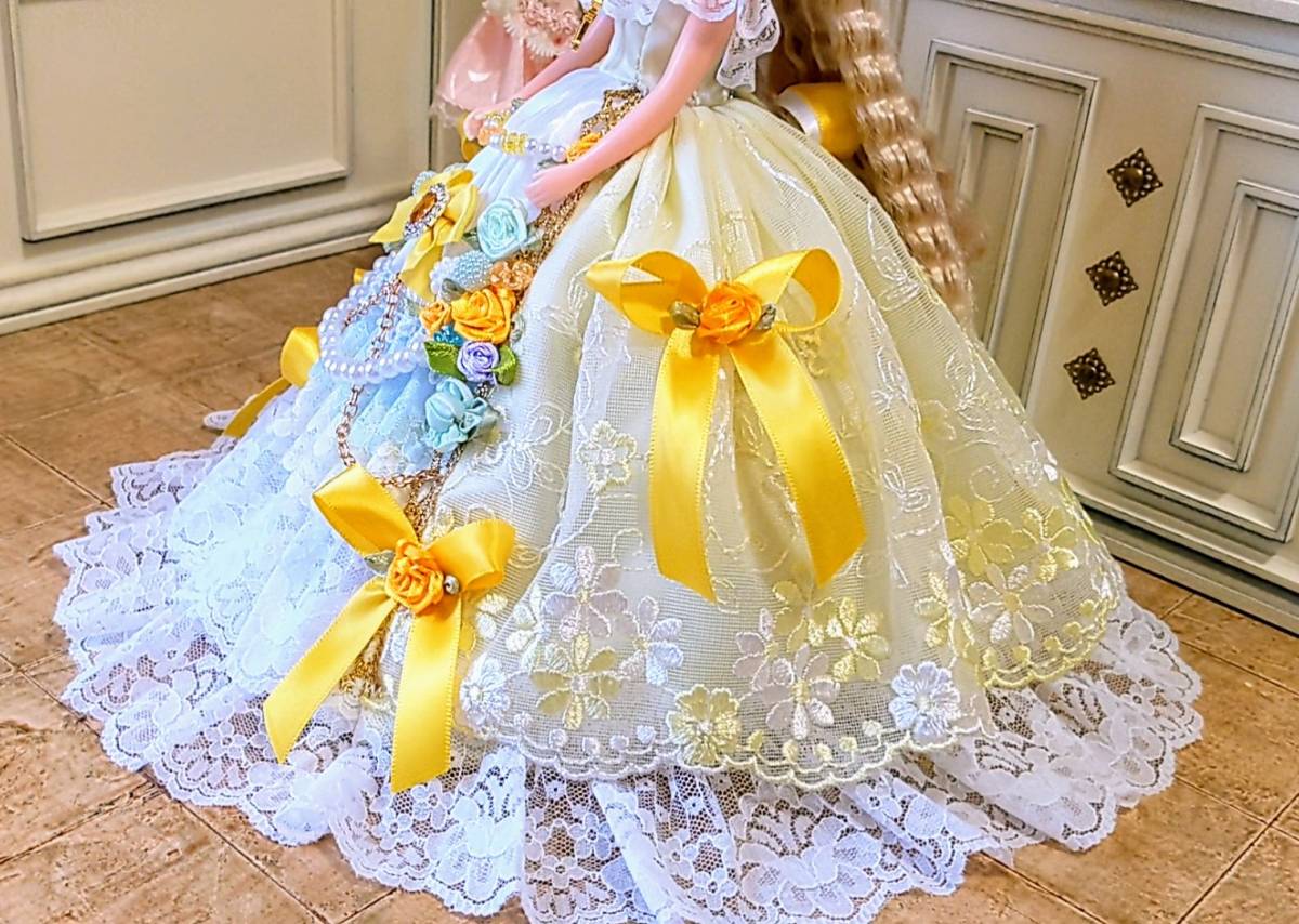 nepiko** リカちゃん用☆カナリア豪華花園りぼんドレス #ネピコ 洋服