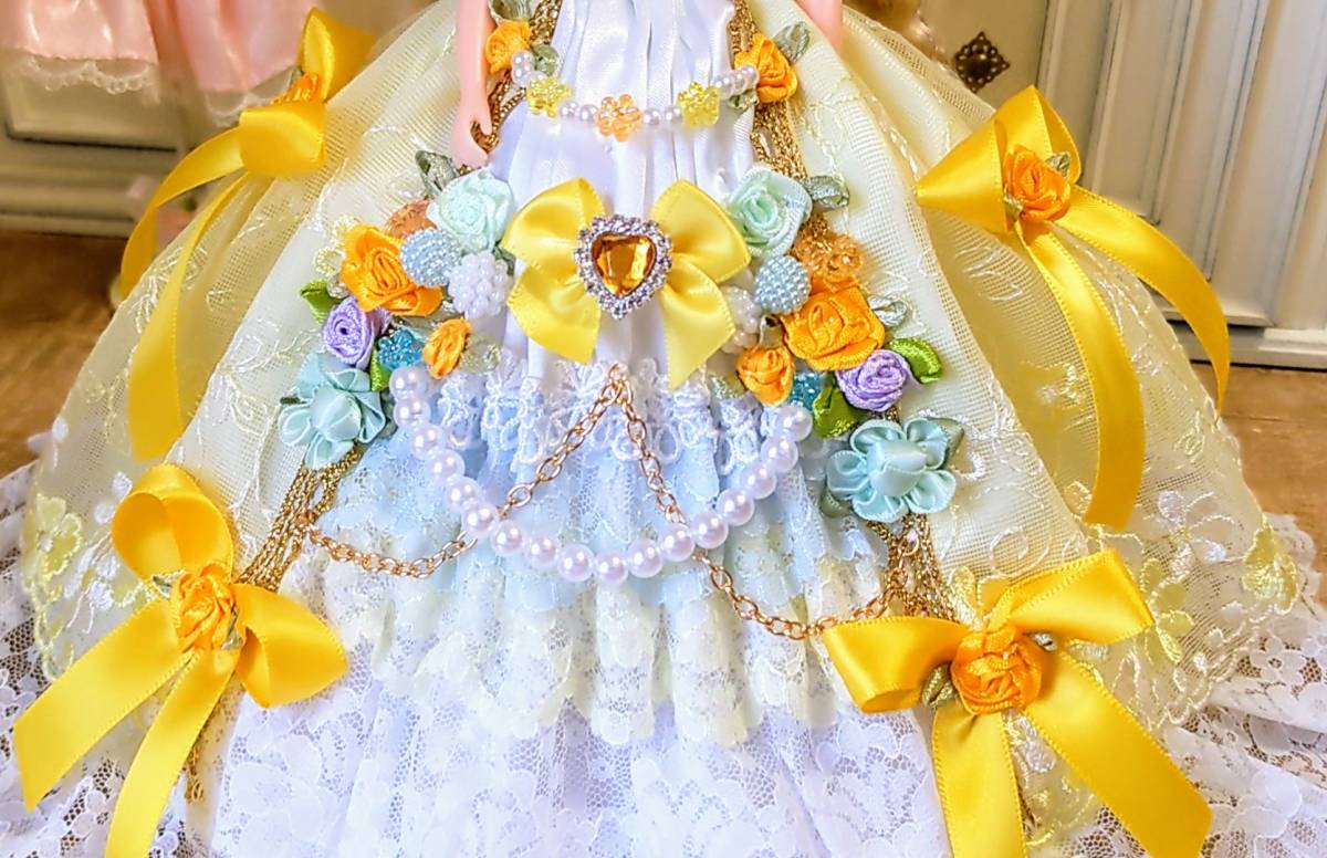 nepiko** リカちゃん用☆カナリア豪華花園りぼんドレス #ネピコ 洋服