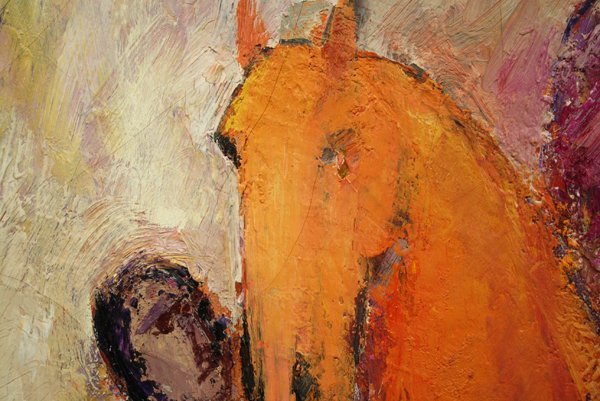 ☆最終値下げ◇三塩清巳 「道化師と馬」 10号 日展特選・評議員 東光