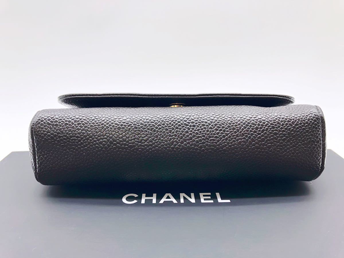 1円～ 高級 キャビアスキン 美品 CHANEL シャネル ミラー付きメイク 