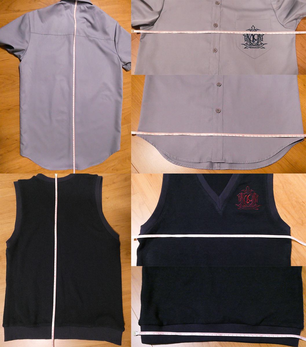 cosmode製 sweet pool 駒波学園 制服 シャツ Sサイズ ベスト Nitro+