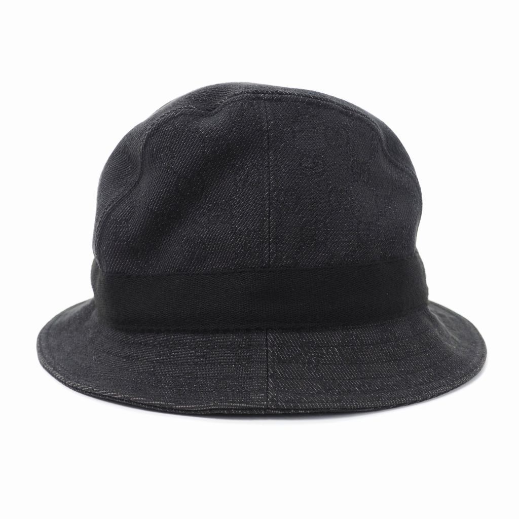 【美品】GUCCI GGシャドウ バケットハット グッチ GUCCI GGキャンバス バケットハット 帽子 XL ブラック 黒