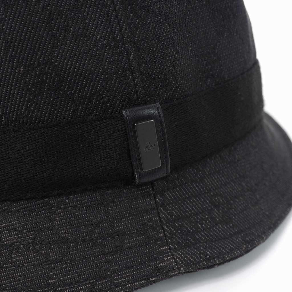 グッチ GUCCI GGキャンバス バケットハット 帽子 XL ブラック 黒