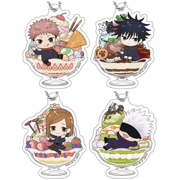 呪術廻戦 ぷにとっぷ パフェ アクリルチャーム vol.1 4種 セット 虎杖 