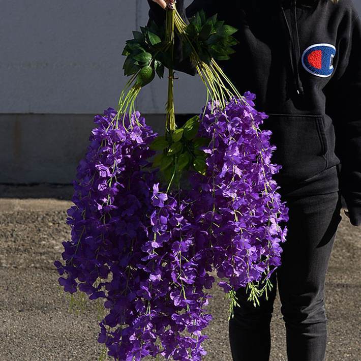 藤の花 魔除け 造花 フェイクフラワー 鬼が嫌う 誕生日 プレゼント 飾り付け インテリア 壁装飾 花飾り 12本入り パープル 完成品 売買されたオークション情報 Yahooの商品情報をアーカイブ公開 オークファン Aucfan Com