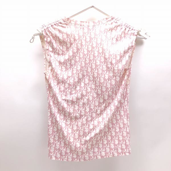 【Christian Dior】トロッター柄 コットン ノースリーブ M 美品 中古・古着通販】Christian Dior (クリスチャン ディオール