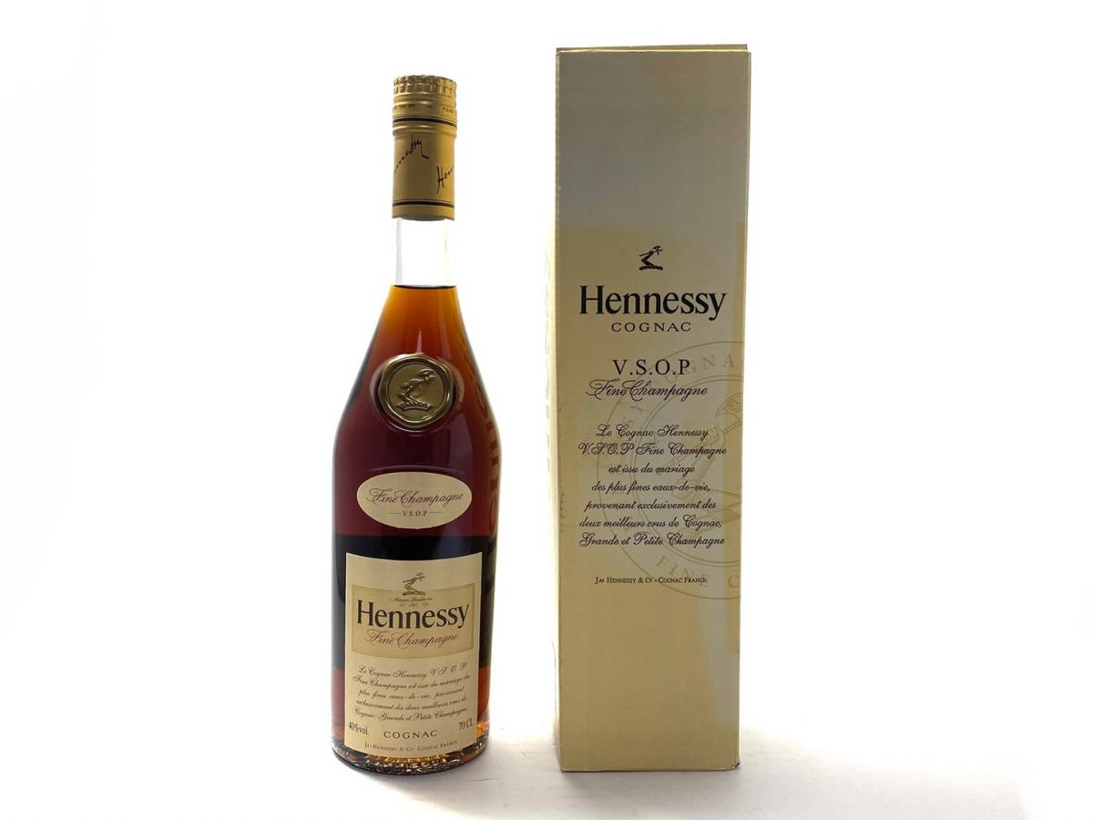 未開栓】Hennessy/ヘネシー VSOP スリムボトル クリアボトル 箱付
