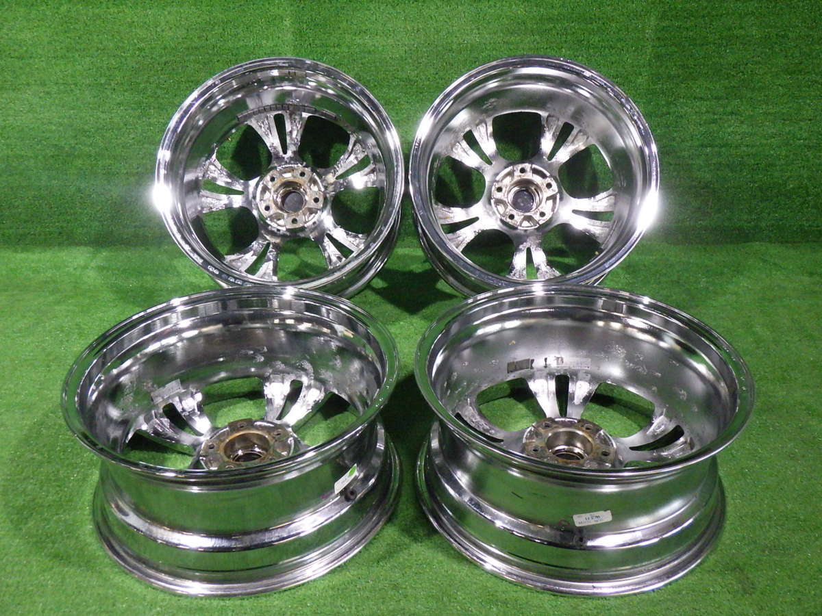 中古 18インチ 18×8J 5穴 NEO ROAD 社外 アルミホイール 4本セット 