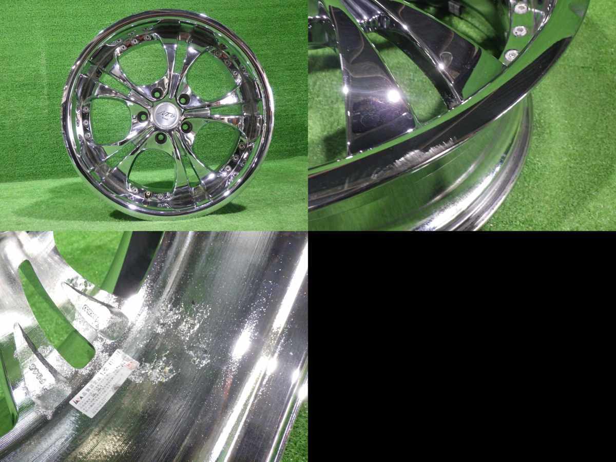 中古 18インチ 18×8J 5穴 NEO ROAD 社外 アルミホイール 4本セット 
