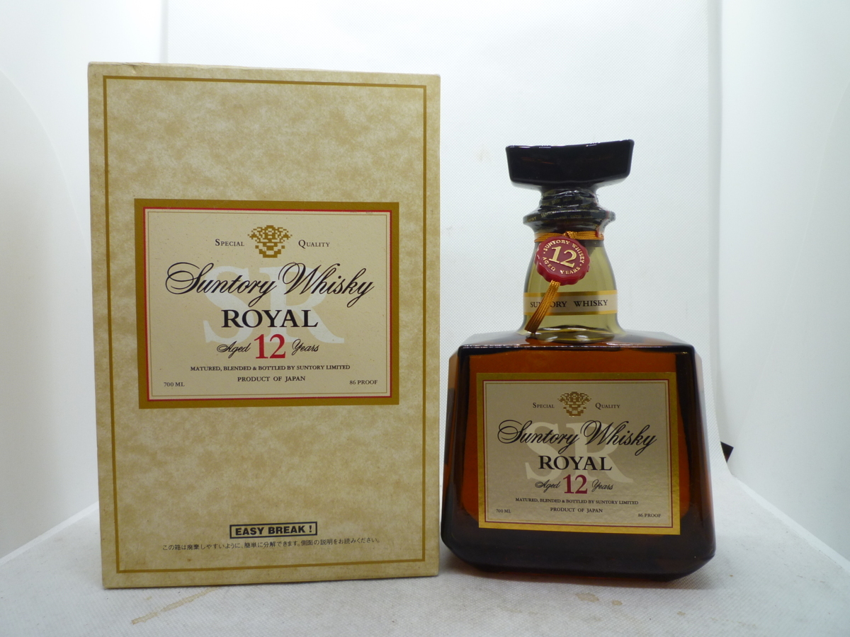  古酒 未開栓 1000円スタート SUNTORY WHISKY ROYAL SR 12年 サントリーローヤル / 700ml 43％/4308(日本)｜売買されたオークション情報、yahooの商品情報をアーカイブ公開 - オークファン 日本