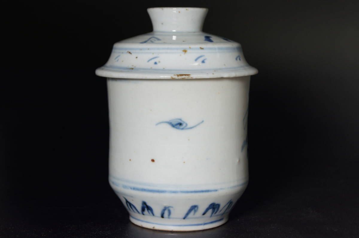 中国美術 清朝染付 山水画 煎茶椀 湯呑 茶道具時代物 煎茶道具 中国美術 染付 中国 山水画 五爪龍蝙蝠紋 玲瓏 古蛍