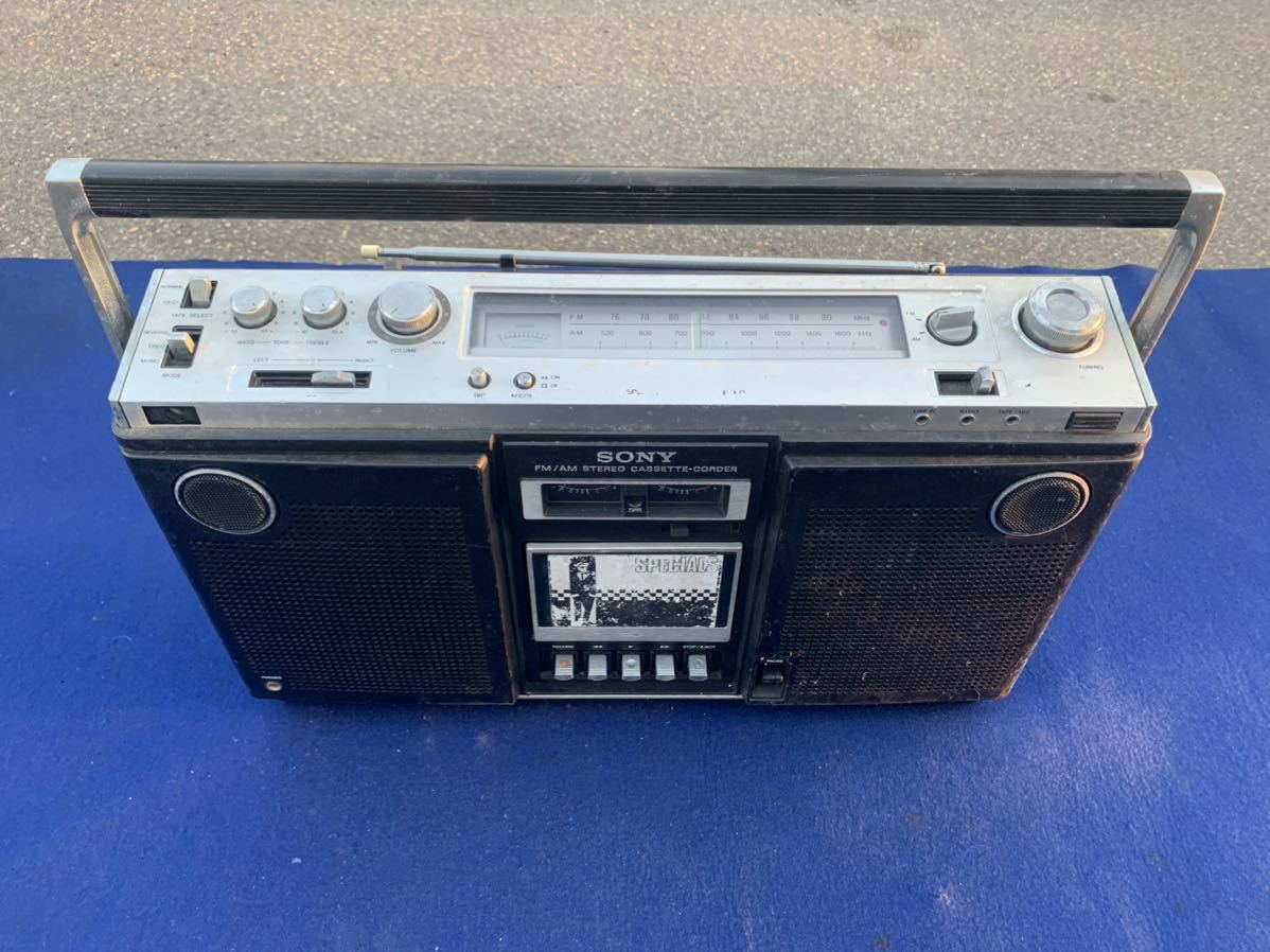 TOSHIBA 東芝 RT-S77 AM/FM カセットレコーダー ラジカセ 当時物 通電