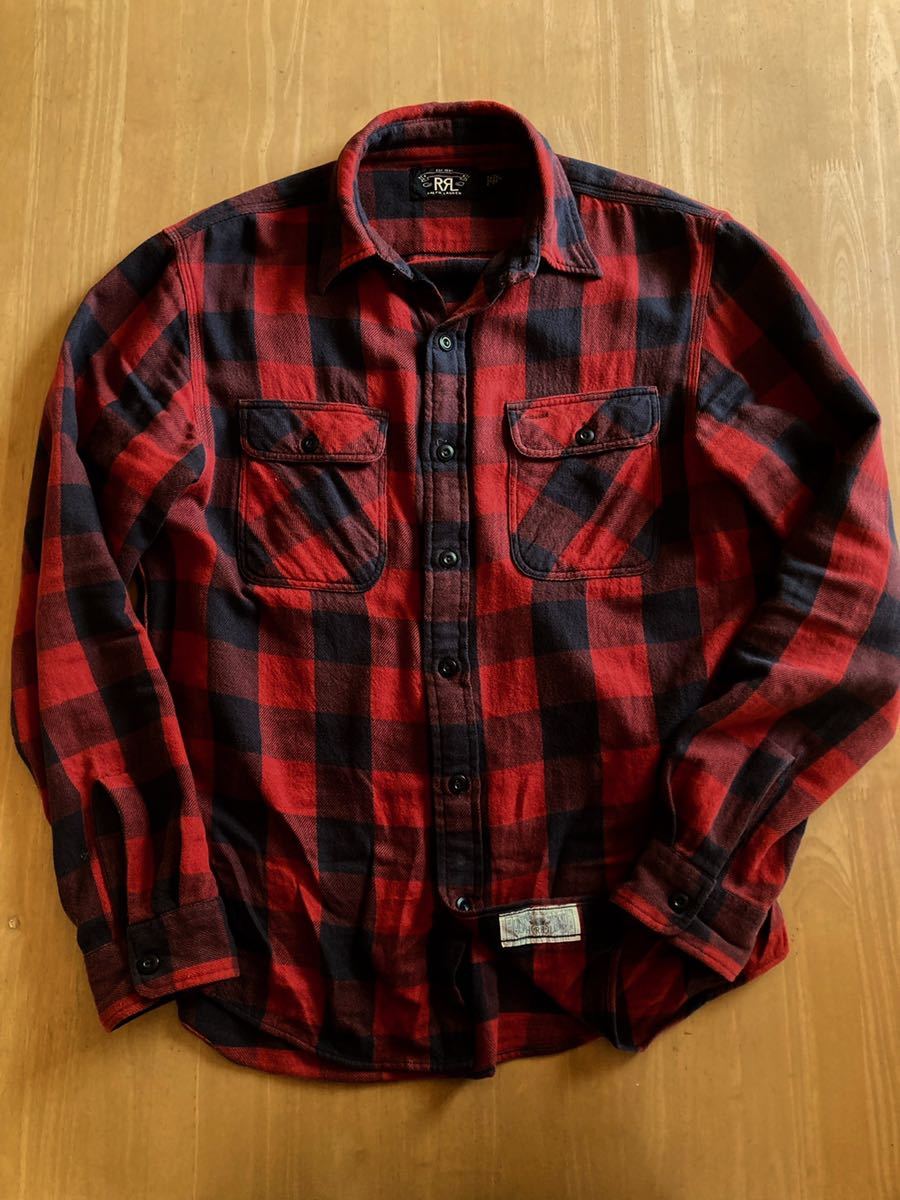 RRL バッファローチェックワークシャツ M 最高級生地 劇渋のワーク 